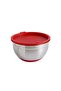 Martha Stainless Steel Mixing Bowl With Lid Dia22cm -chrome & Red - 4