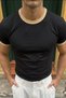 Wour Men's 100% Cotton Premium Crew Neck Black T-Shirt with Contrast Collar and Sleeves, Fit Fit Pattern - 5