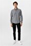 Square Cuff Slimfit Plain Shirt - 4
