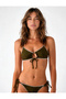 Textured Bikini Bottom with Side Ties and Crochet Detail - 3