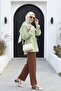 Double Pocket Elastic Waist Pants with Lace Detail - Earth Color - 5