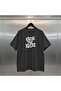 Break the Rules Digital Printed Oversize Black T-Shirt