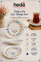 Dalya 6-Piece 12 cm Porcelain Tea Plate Off-White - 2