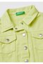 Girl's yellow denim jacket with embroidered logo on the back - 3