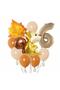 Squirrel Autumn Woodland Forest Animals 6 Years Old Balloon Set Woodland Concept Birthday Set - 2