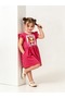 Girl's Short Sleeve Lycra Combed Cotton Printed Dress - 5