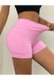 High Waist Gathering Effect Mini Sports Shorts Leggings with Pockets - 6