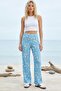 Comfortable Fit High Waist Wide-Leg Viscose Mix Women's Trousers - 5