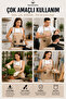 Beige Hairdresser Apron with Coloring and Stain Resistant Waterproof Rustproof and Adjustable Ring - 4