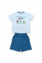 Cartoon Printed Oversize T-Shirt and Shorts Set - 4