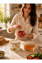 3-Piece Glass Storage Container with Lid 425 Cc |   Breakfast Set: Jam Bowl, Olive Bowl, Cheese Bowl |   Cappuccino - 3