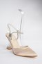 Skin Satin Fabric Women's Evening Dress Heeled Shoes M246066904 - 6