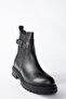 Black Genuine Leather Daily Women's Boots N555257203 - 5