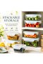 Rectangular Glass Storage Container 1000 ml Leakproof Microwave Safe BPA Free MCRB-100 - 7