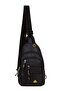 Men's Fabric USB Headphone Outlet Bodybag Chest and Shoulder Bag - 2
