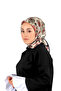 وشاح حريري بنمط إيزنيك أسود - 2