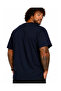 Men's Large Size Crew Neck T-Shirt Follow 26142 Navy Blue - 2