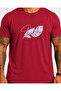 Men's Oversize Crew Neck T-Shirt Fortoday 26133 Bordo - 3