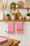 Decorative Ruffled Gingham Kitchen Towel and Drying Cloth 35X55 cm