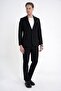 Slim Fit Double Slit Seersucker Fabric Flexible Black Sports Suit Tk 940 - 3
