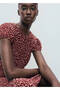 Patterned Dress with Side Slit - 6