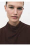 Drawstring Draped Neckline Dress - 6