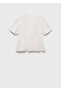 T-Shirt with Embroidered Volant - 3