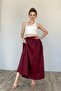 Long Poplin Skirt with Pockets and Elastic Waist - 2