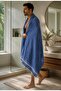 Gray Border detailed Bath Towel 100x150cm