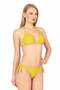 Beria Women's Triangle Half Filled Mustard Bikini Set