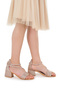 Pisar Sand Glitter Daily Girl's 4 cm Heeled Sandals Evening Dress Shoes - 3