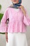 Drop Embroidered Kimono 2368 - Pink - 2