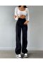 High Waist Black Palazzo Jeans Stretchy Jeans Pantolonn - 2