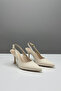 5031 Women's 9 cm Heeled Open Back Stiletto Shoes - 3