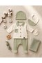 Babynova premium 5-piece newborn set - 100% cotton khaki ecru hospital outfit - 4