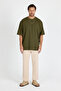 Men's Timeless Oversize Khaki T-Shirt - 4