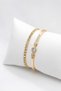 Gold Color Stone Cuff & Waterway Set of 2 Bracelets - 4