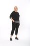 Women's Bottom Top Turuvakar Sleeve Black and White Detail Combed Cotton Suit