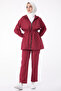Front Tie Double Suit Claret Red - 27073 - 8
