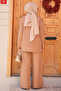 Buttoned Biscuit Hijab Knitwear Double Set 10239Bs - 3