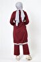 Hooded Ribbed Set Burgundy 19196 - 4