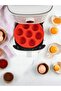 قالب سيليكون للكعك مكون من 7 أقسام من Airfryer، قالب كب كيك للفرن مقاس 20 × 5 سم، أحمر - 7