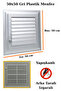 Ventilation Grille Bathroom Wc Toilet Grille Plastic Louver Gray 50X50 Cm.