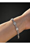 Bym009 Stone-Studded Women's Steel Bracelet a Quality Stylish Silver Color Model