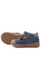 Shaun Genuine Leather Navy Blue Gray Velcro Anatomical Baby Sandals - 7