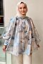 Wide Sleeve Patterned Shirt