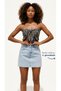 Women's High Waist Mini Denim Skirt with Pockets, Slim Fit, 100% Cotton Denim Skirt