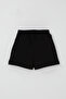 Girl's Shorts Skirt with Bow Accessory and Ruffles, Age 3-8, Black - 6