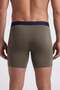 Men's Large Size Lycra Long Leg Boxer 11906 Military Green - 2