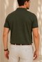 Men's Regular Fit Polo Neck Embroidered T-shirt Khaki - 4